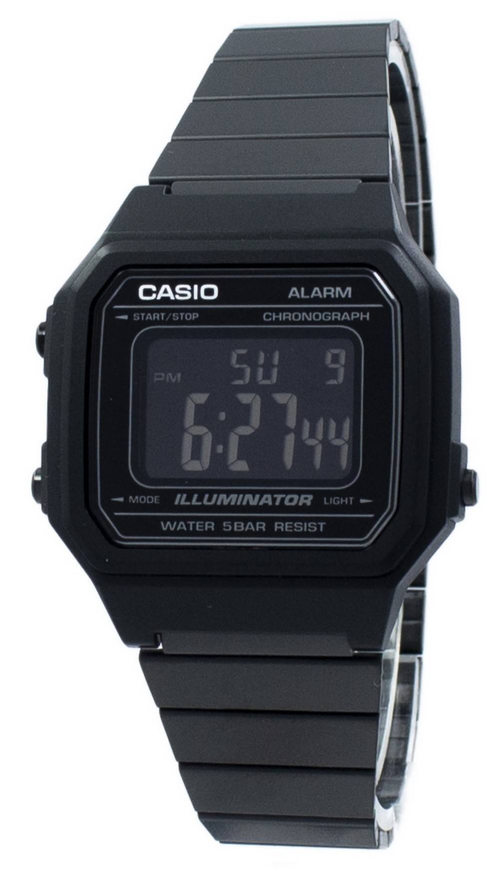 Casio - Illuminator Chronograph Alarm Digital Quartz B650WB-1B Unisex Watch 50M - Black