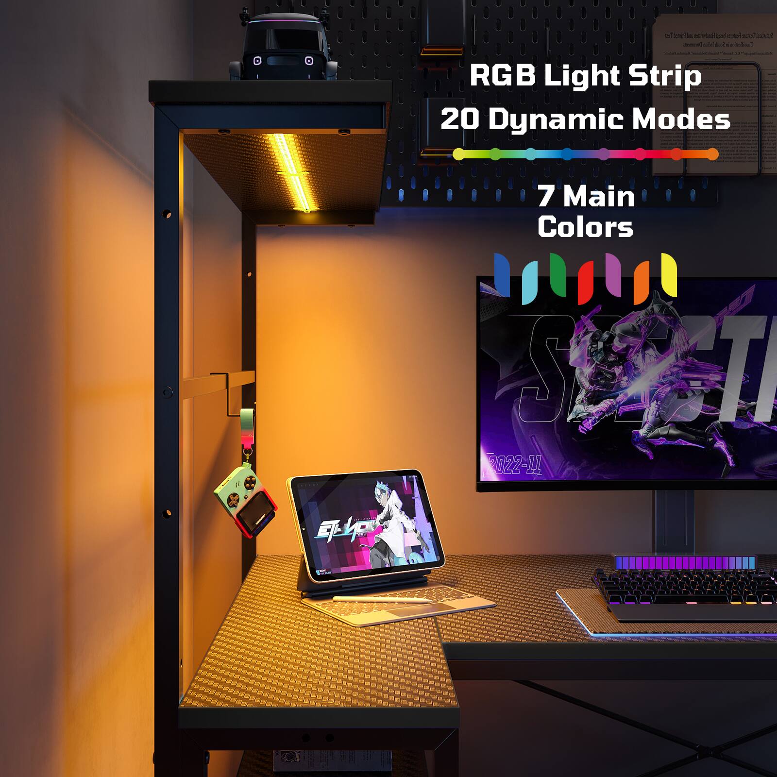 RGB Light Strip - 20 Dynamic Modes 7 Main Colors SET S T 2022-11
