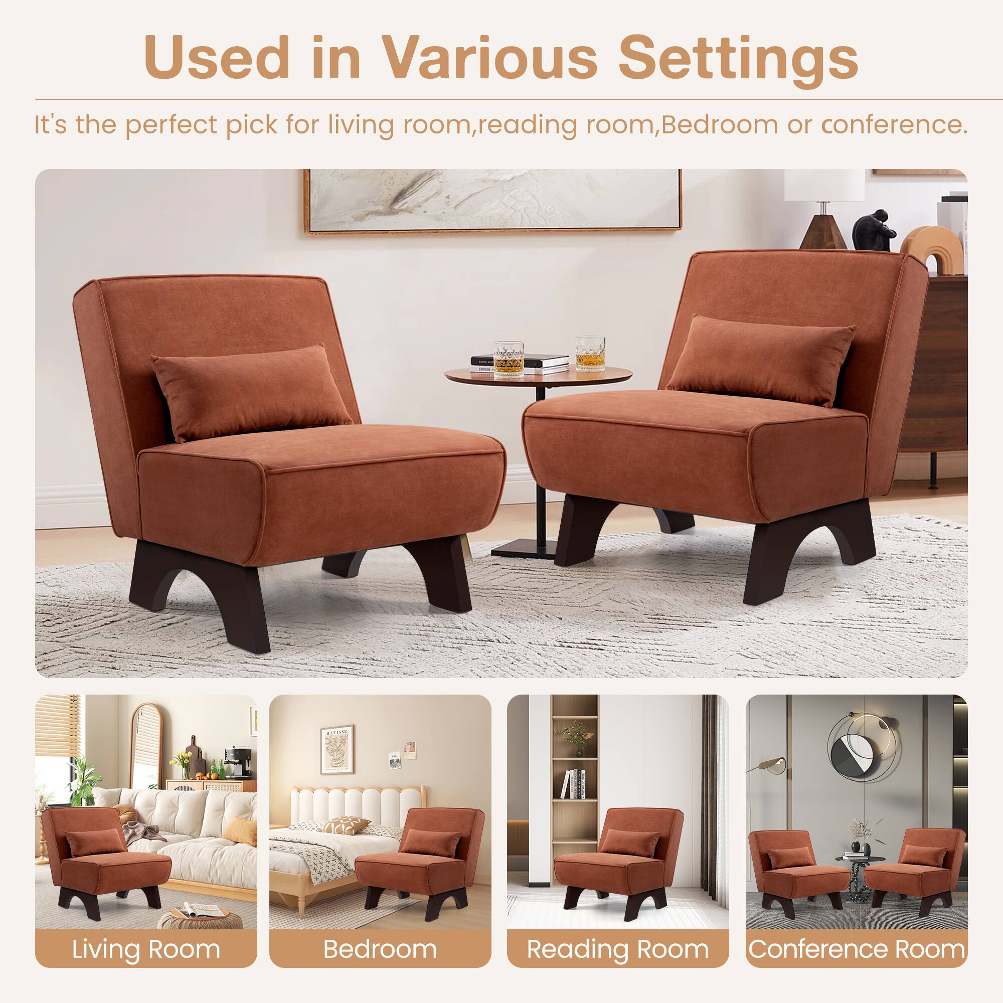 Used in Various Settings

It's the perfect pick for living room, reading room, Bedroom or conference.

Living Room  
Bedroom  
Reading Room  
Conference Room