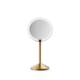 simplehuman - sensor mirror fold, 5x magnification - Brass