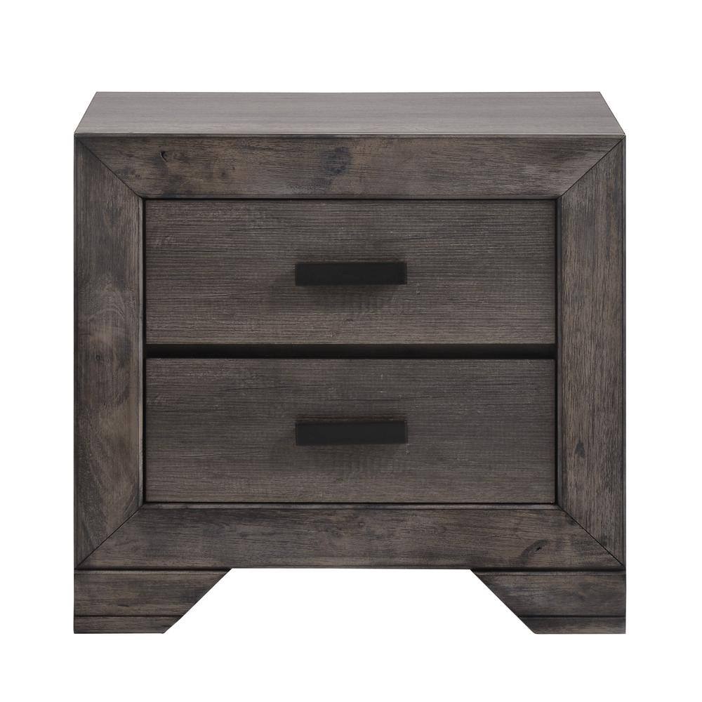 Front. Picket House Furnishings - Grayson Nightstand - Grey Oak.