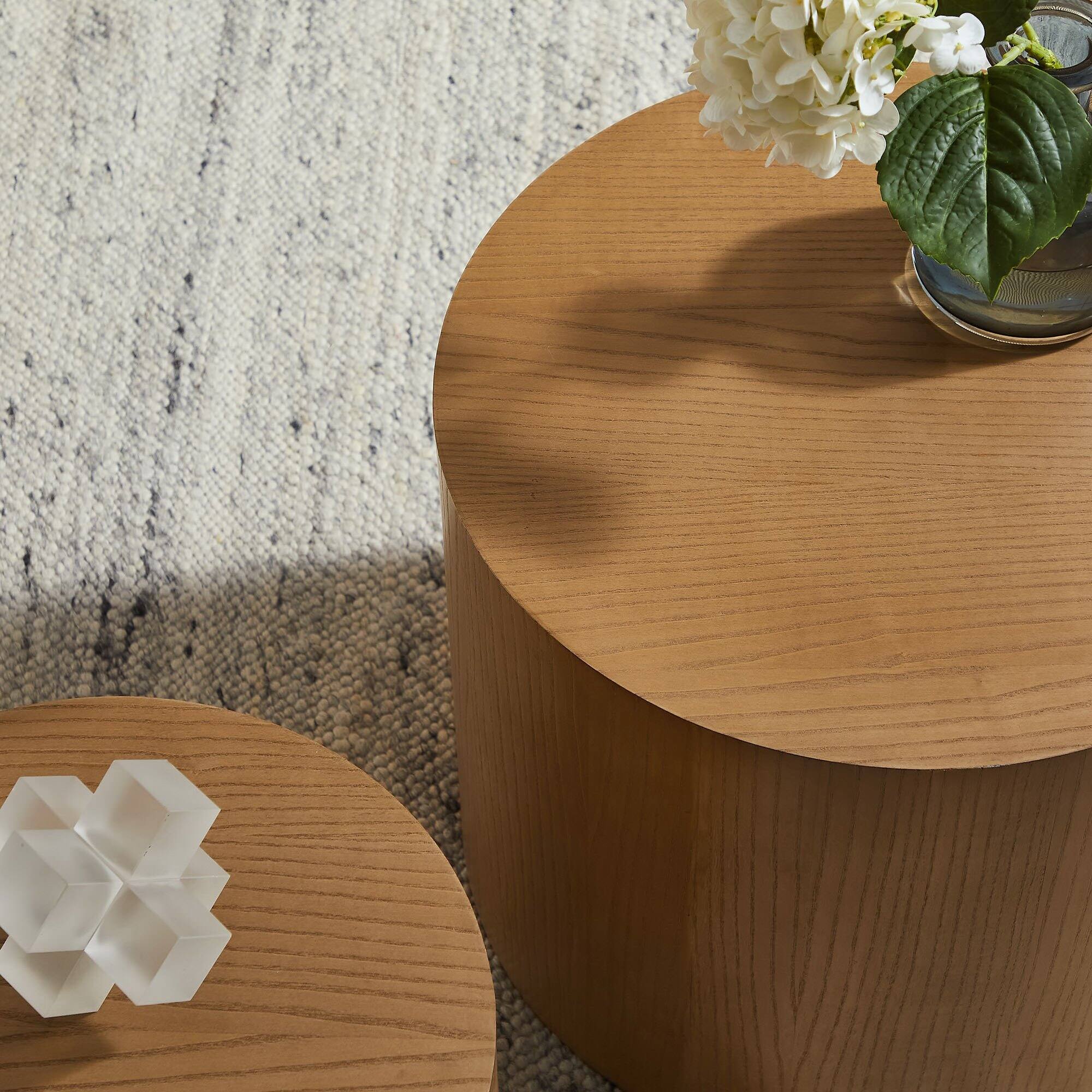 Alt View 2. Modway - Amani Round Nesting Coffee Tables Set of 2 by Modway - Natural.