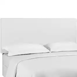Taylor Upholstered Faux Leather King and California King Headboard by Modway - White