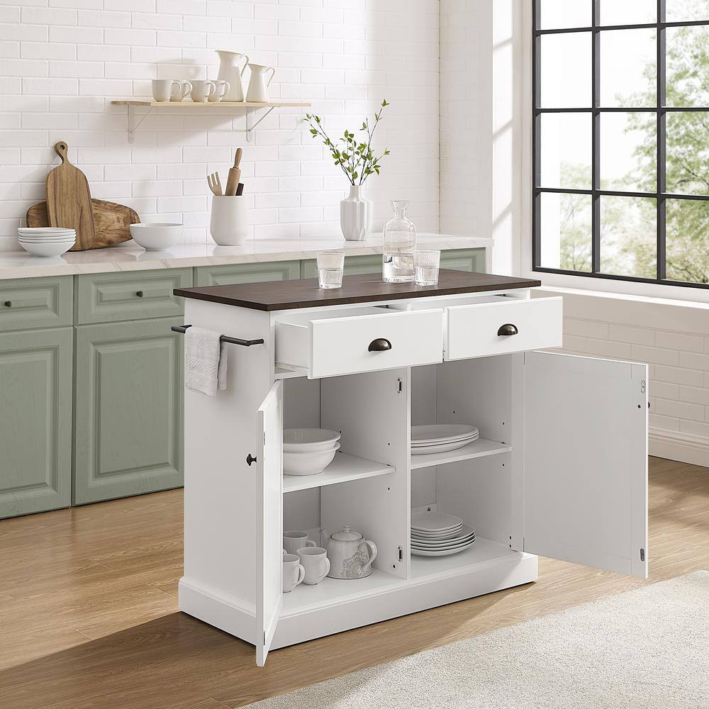 Alt View 9. Crosley Furniture - Shoreline Kitchen Island - White.