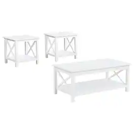 Coaster Co. of America - Skyview 3-piece Rectangular Lift Top Coffee Table Set - White