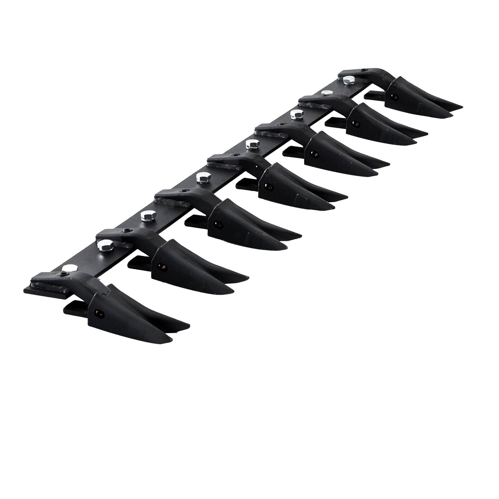 Alt View 5. VEVOR - Bucket Tooth Bar,53'', Heavy Duty Tractor Bucket Teeth Bar for Sub-Compact Tractor Loader, 4560lbs Load-Bearing Capacity - Black.