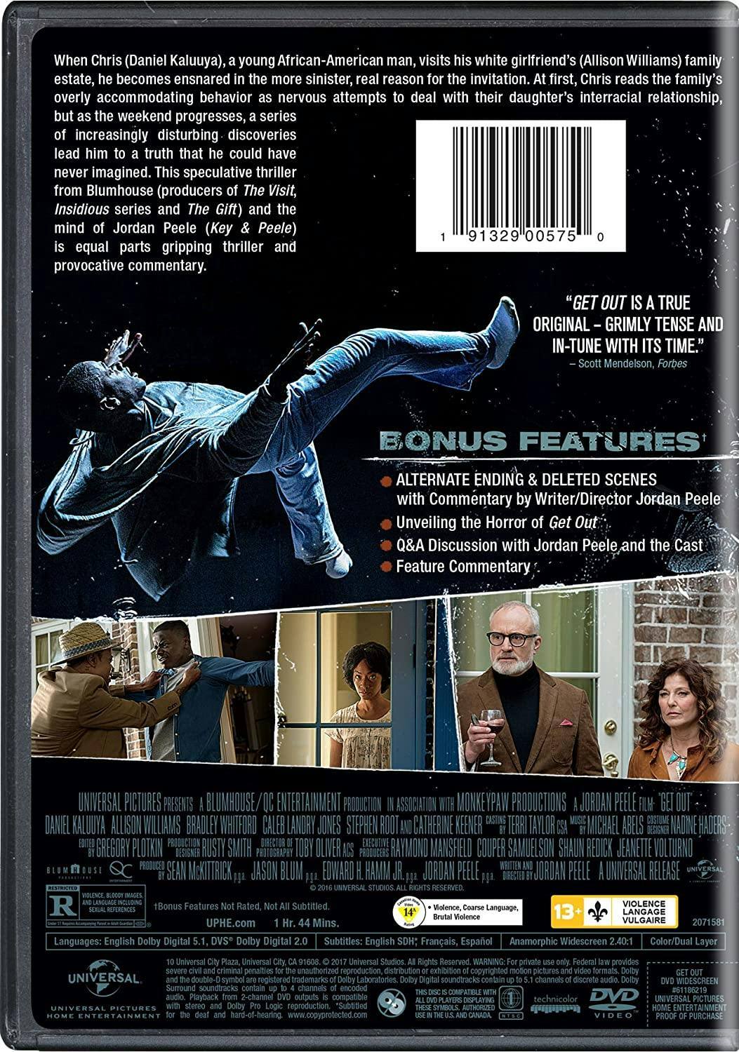 Back. Get Out [DVD].