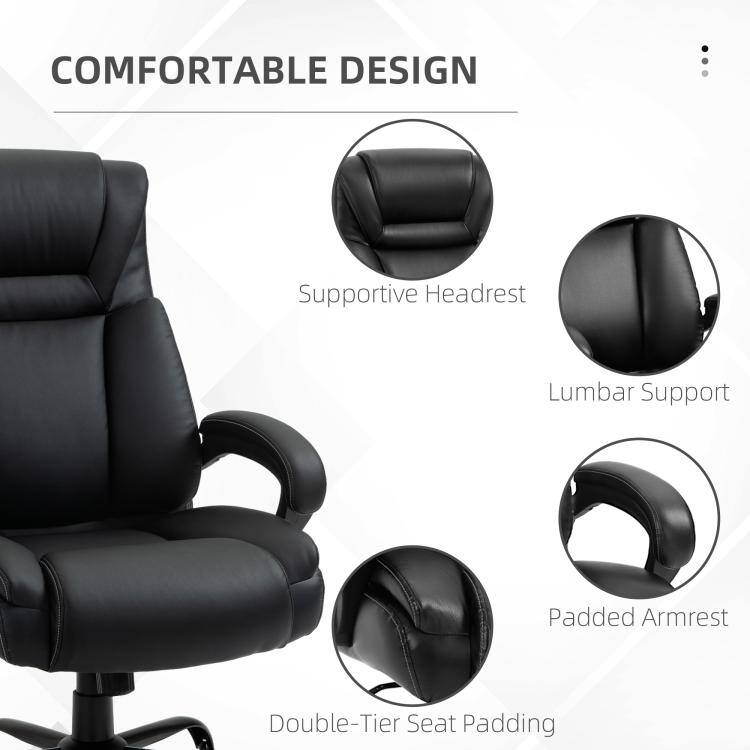 COMFORTABLE DESIGN
- Supportive Headrest
- Lumbar Support
- Padded Armrest
- Double-Tier Seat Padding