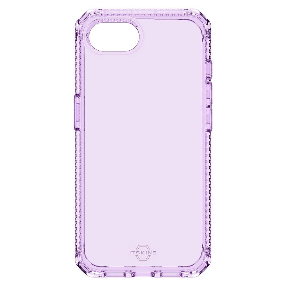 Alt View 4. Itskins - Spectrum_R Clear Case for Apple iPhone 16e / iPhone 15 / iPhone 14 / iPhone 13 - Purple.