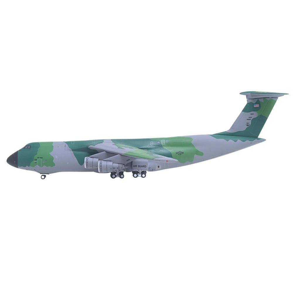 Left. GeminiJets - Lockheed C-5M Super Galaxy Transport Aircraft NY Air National Guard 105th Airlift Wing Stewart AGB USAF 68-0226 1/400 - Green Camouflage.