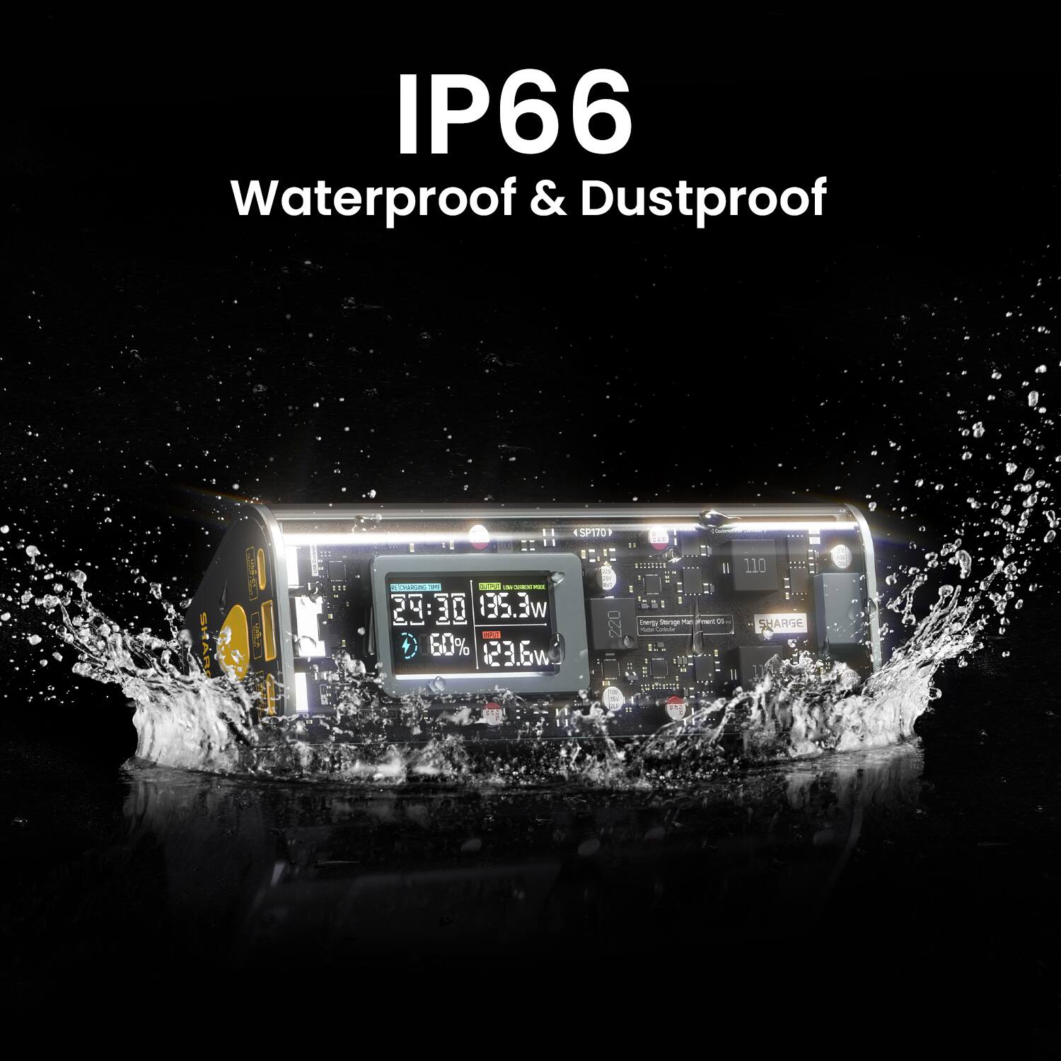 IP66 Waterproof & Dustproof YAS T! I SPITO 1 adls - Ga 29 30 135.3w a 60% 123.6w Sila - - - F - t 110 SHARGE