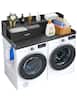 VEVOR - 2 Drawers Washer Dryer Countertop with 2-Tier Shelf, 54" x 27" Wooden Washer and Dryer Countertop with Non-Slip Pads - Black
