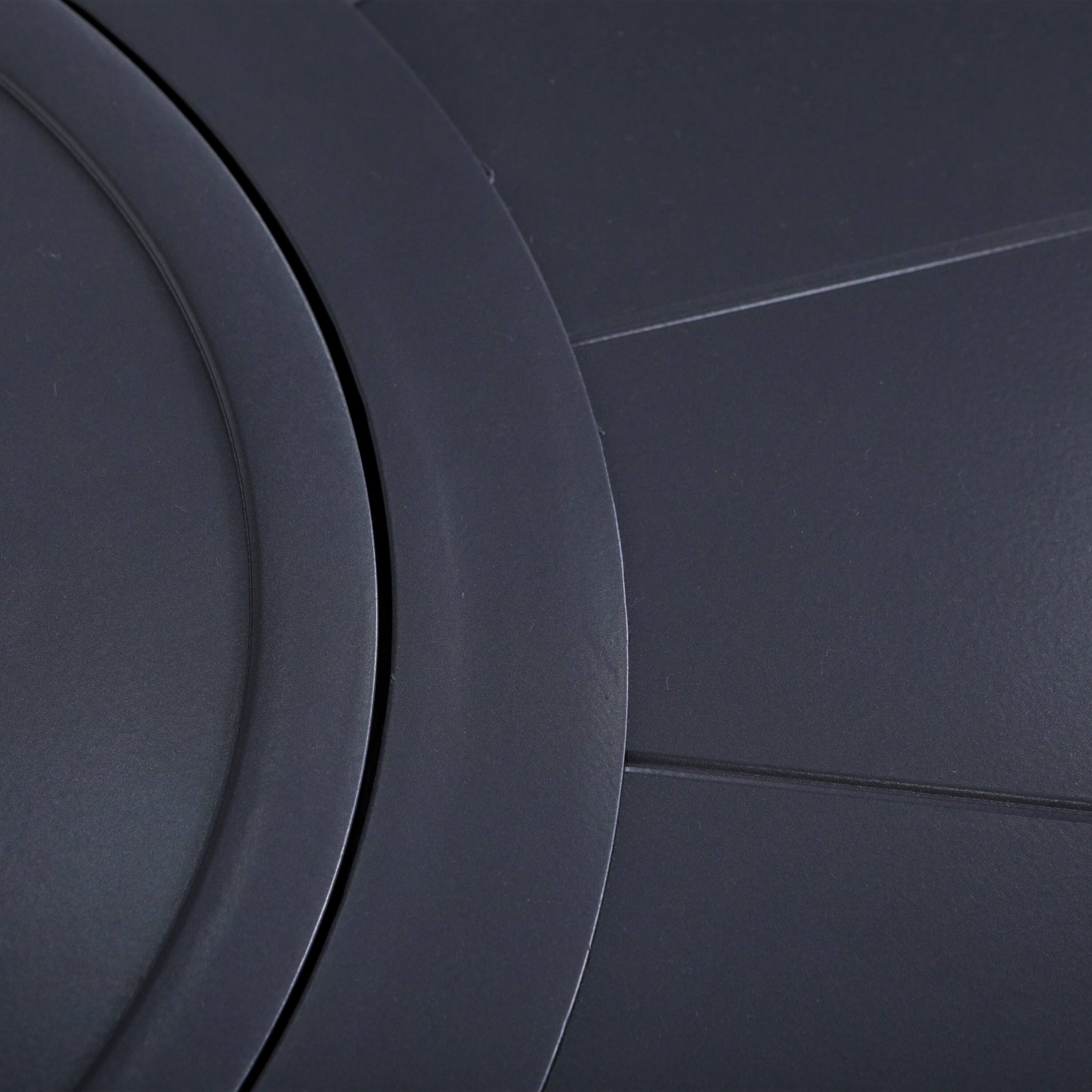 Alt View 4. Mondawe - 25" H x 32" W Aluminum Outdoor Fire Pit Table with Lid - Gray.