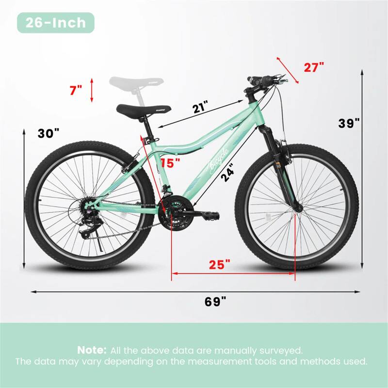 26-Inch  
27"  
30"  
7"  
21"  
15"  
24"  
39"  
25"  
69"  

Note: All the above data are manually surveyed. The data may vary depending on the measurement tools and methods used.