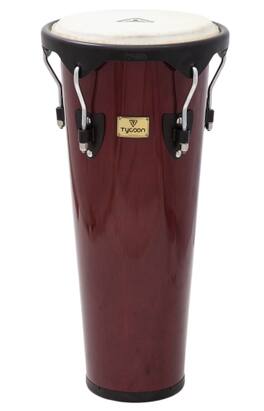 Tycoon Percussion - 12" Key-Tuned Ashiko, Eco-Friendly Siam Oak, Goat Skin Head, Easy Mechanical Tuning with Included Wrench