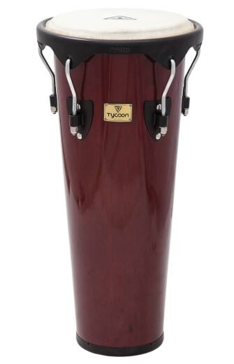 Front. Tycoon Percussion - 12" Key-Tuned Ashiko, Eco-Friendly Siam Oak, Goat Skin Head, Easy Mechanical Tuning with Included Wrench.