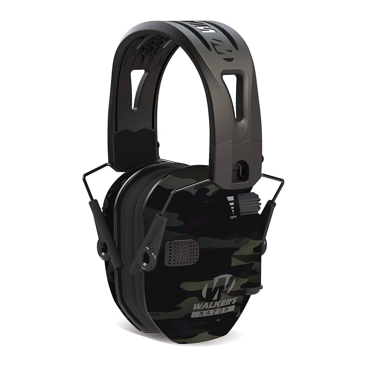 Walker’s - Walkers Razor Tacti-Grip with Rubber Headband (Multicam Camo) - Gray