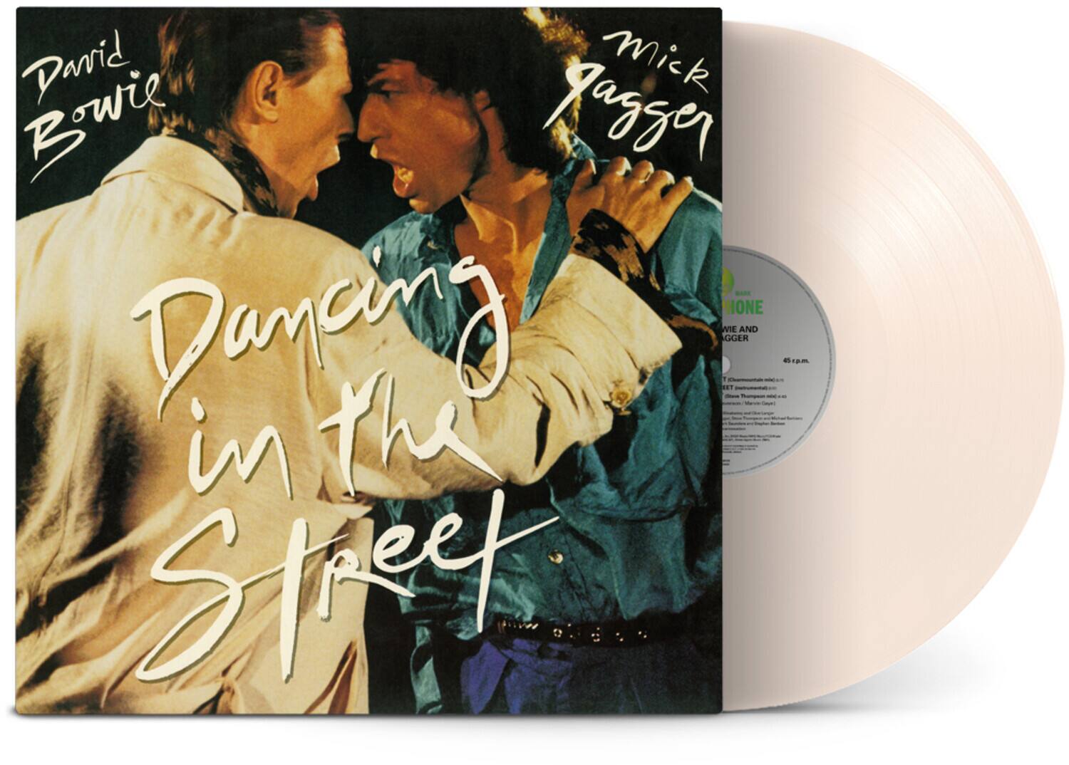 David Bowie  
Mick Jagger  

Dancing in the Street  

PHONE  
DAVID BOWIE AND MICK JAGGER  
45 rpm