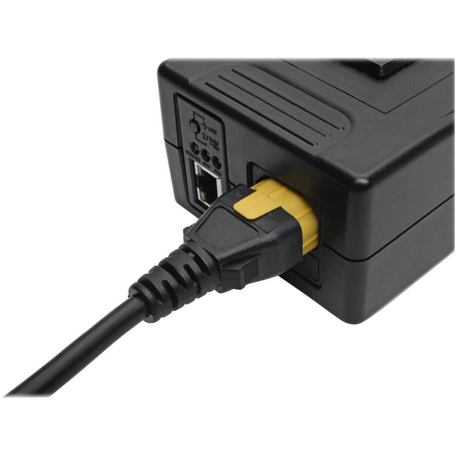 Alt View 3. Tripp Lite - 100PK PLUG LOCK INSER DETACH C13 PWRCORD - Yellow.