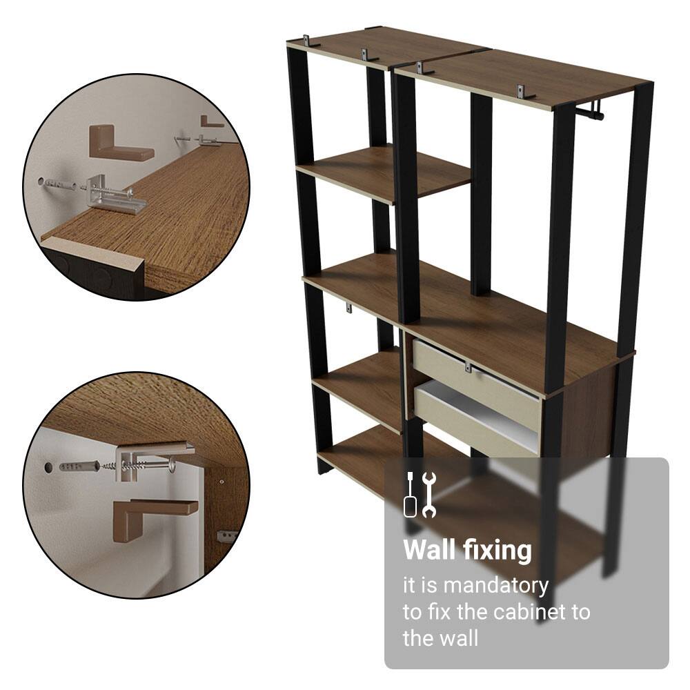 Wall fixing  
it is mandatory to fix the cabinet to the wall