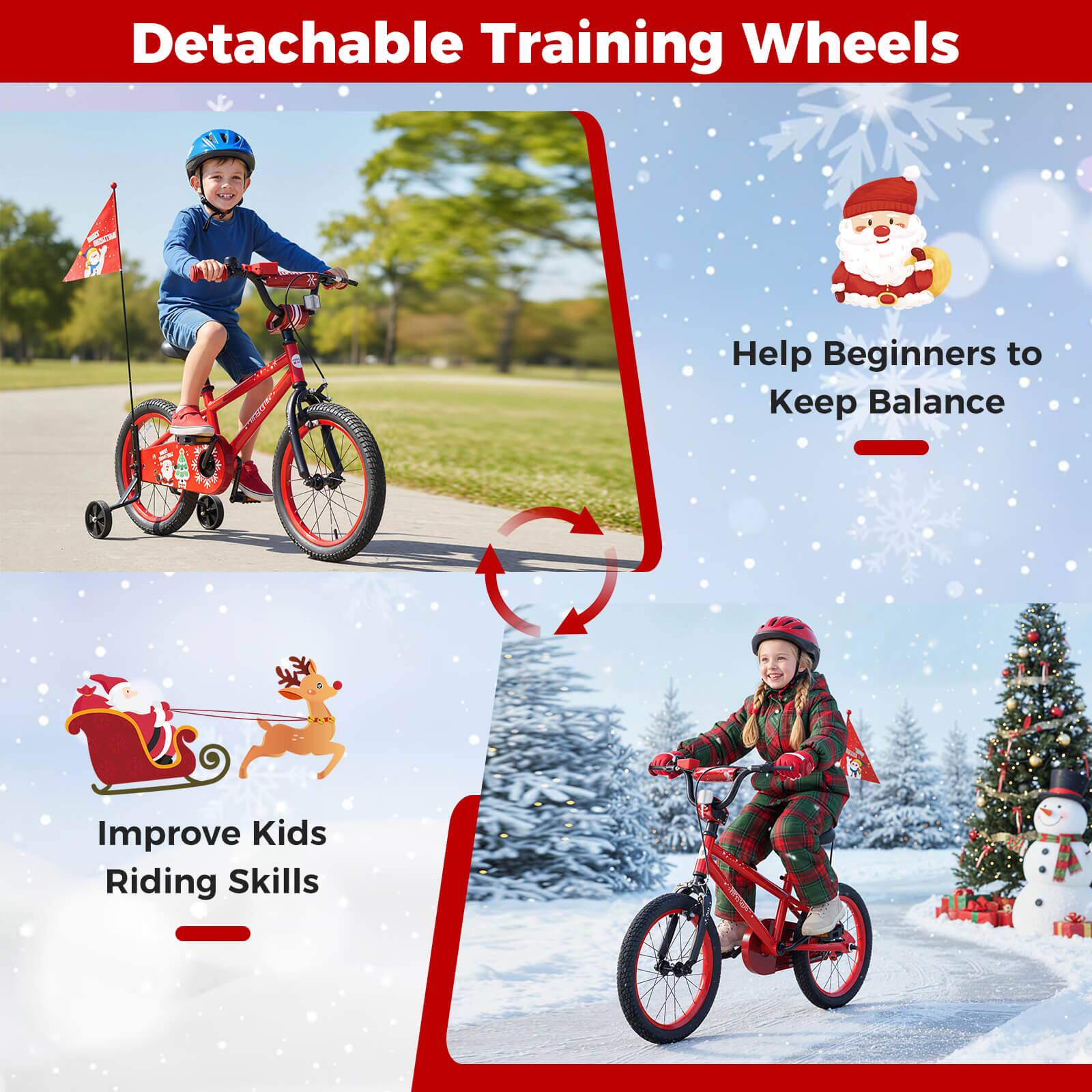 Detachable Training Wheels

Help Beginners to Keep Balance

Improve Kids Riding Skills