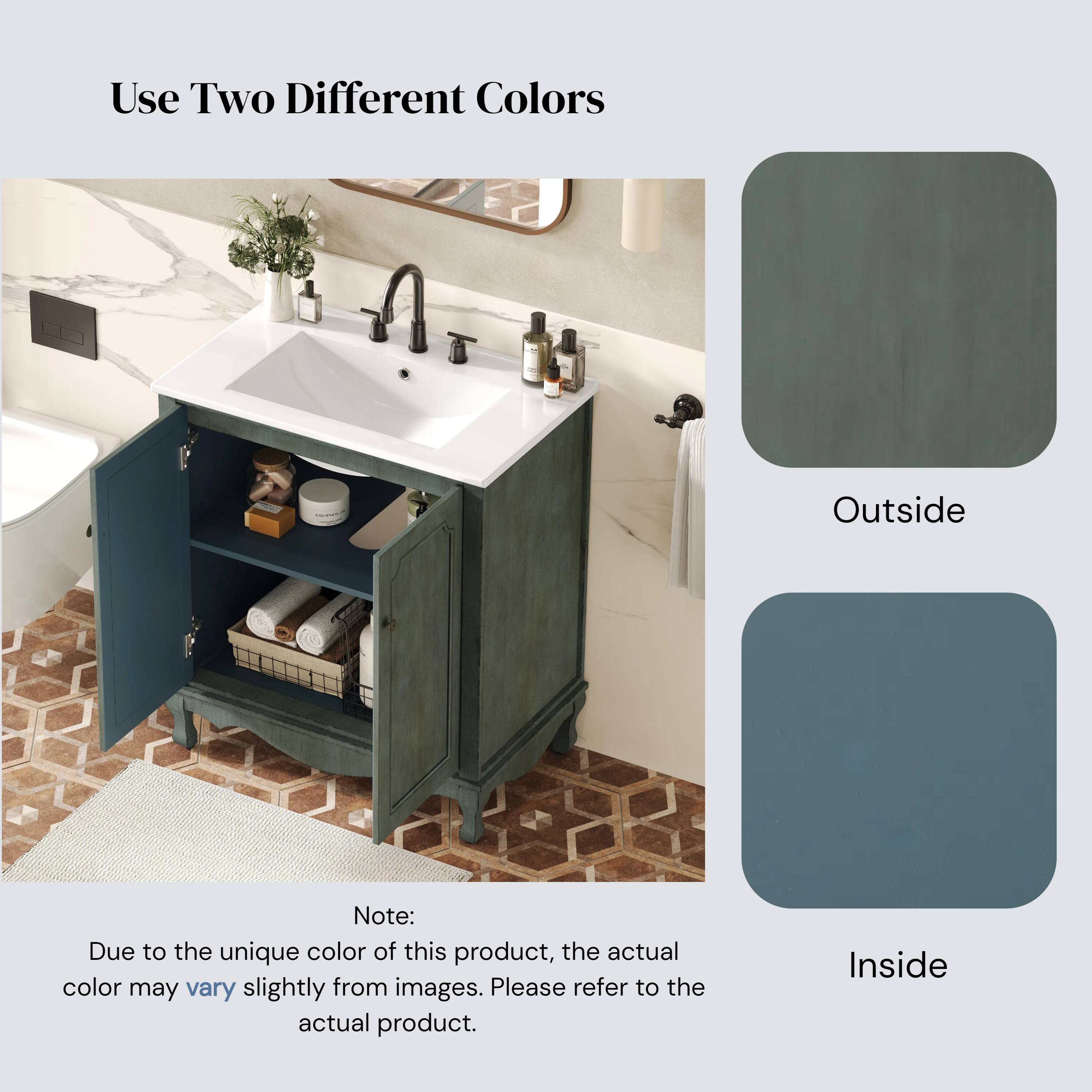 Use Two Different Colors

Outside

Inside

Note:
Due to the unique color of this product, the actual color may vary slightly from images. Please refer to the actual product.