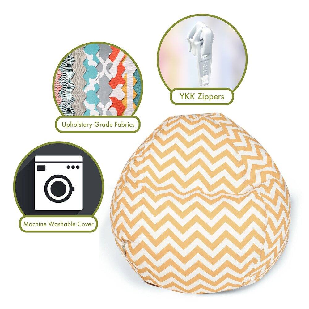 - Upholstery Grade Fabrics
- YKK Zippers
- Machine Washable Cover