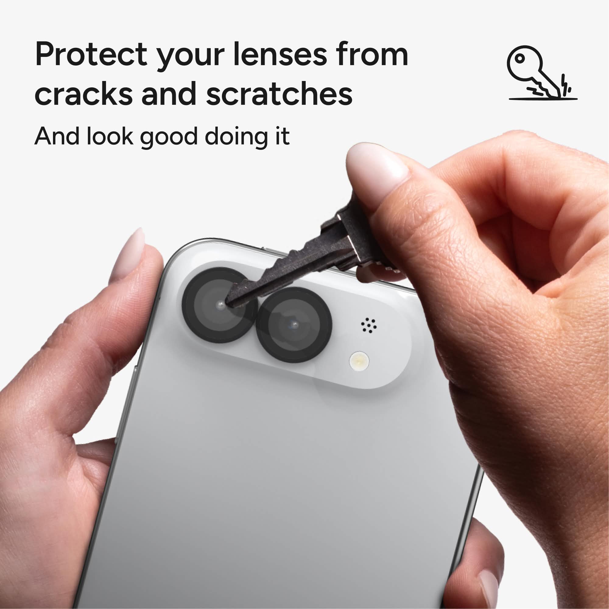 Protect your lenses from cracks and scratches  
And look good doing it