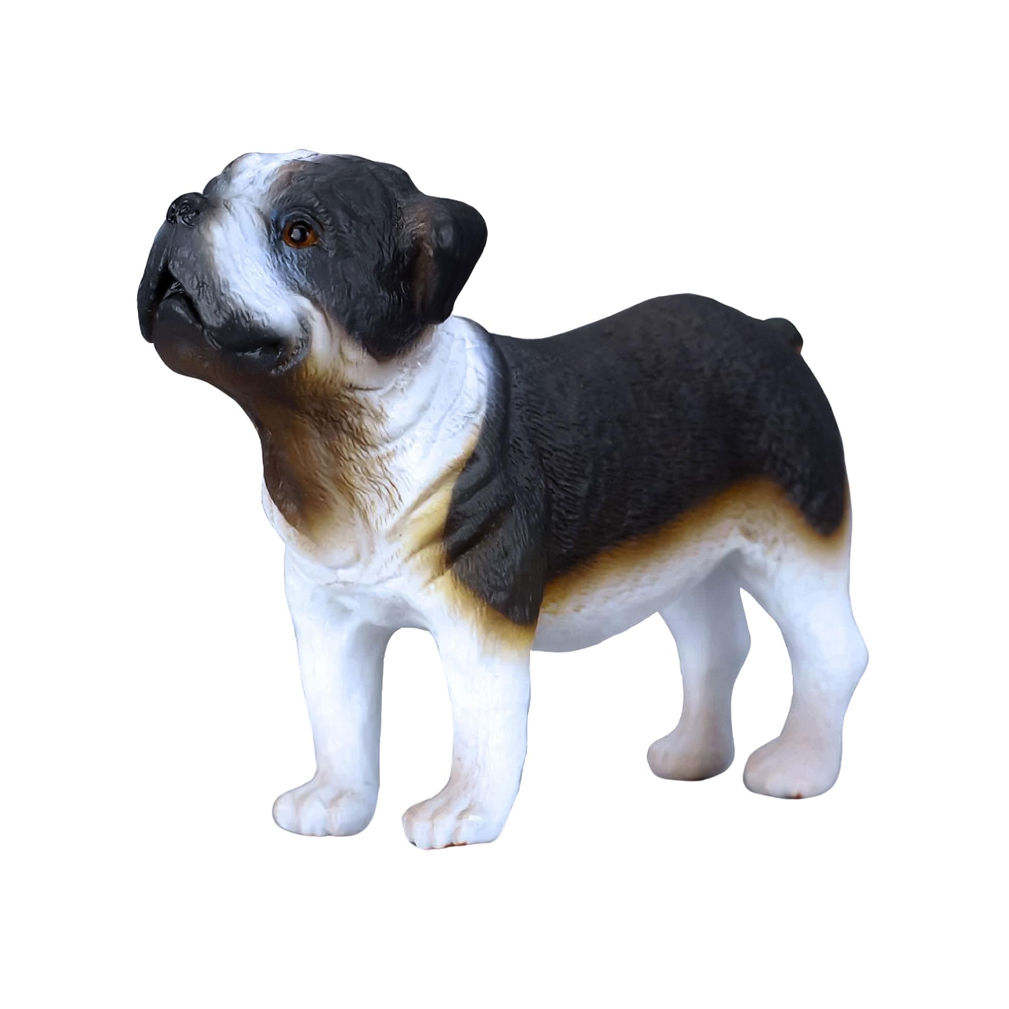Alt View 1. Breyer - CollectA Cats & Dogs Collection Miniature Figure | Bull Dog - Brown.