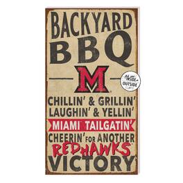 Jardine - Miami University RedHawks 11'' x 20'' Indoor/Outdoor BBQ Sign - Brown
