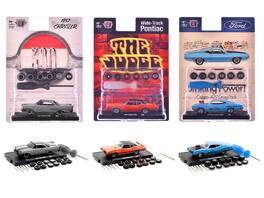 "Auto Wheels" 3 piece Car Set Release 13 Limited Edition to 5000 pieces Worldwide 1/64 Diecast Model Cars by M2 Machines - Multicolor
