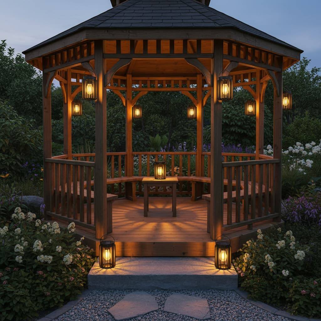 Alt View 2. FINEAK - 7" 2 Pack Black Solar Hanging Lanterns - Waterproof 12 Hrs Bright Outdoor Lights - ‎Black.