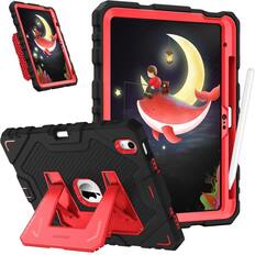 Front. Kitcheniva - Shockproof Kids Friendly Case For iPad A16 11th Gen 11 Inch 2025 And iPad 10th 10.9 Inch Black Pink - Black Pink.