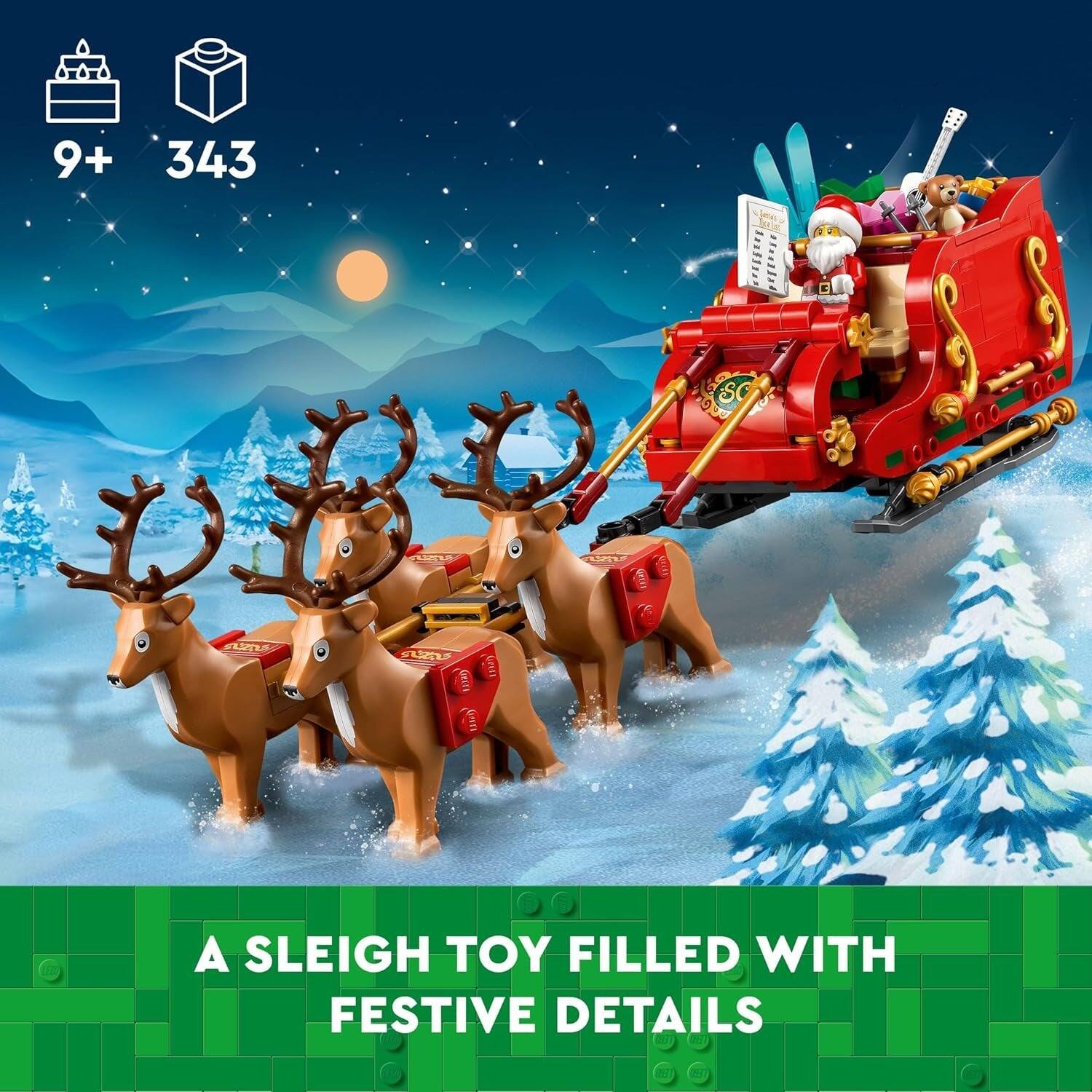9+ 343  
A SLEIGH TOY FILLED WITH FESTIVE DETAILS