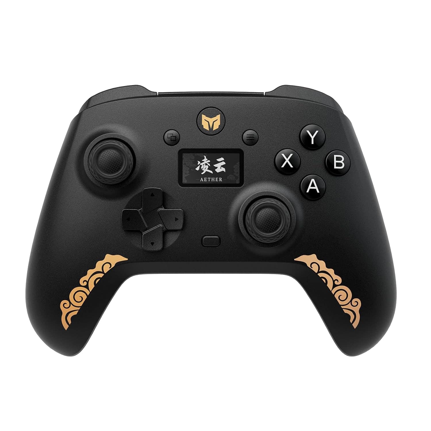 BigBig Won - AETHER Bluetooth Wireless Hall Effect Controller with Smart Display for Switch, PC, Android and iOS - Black