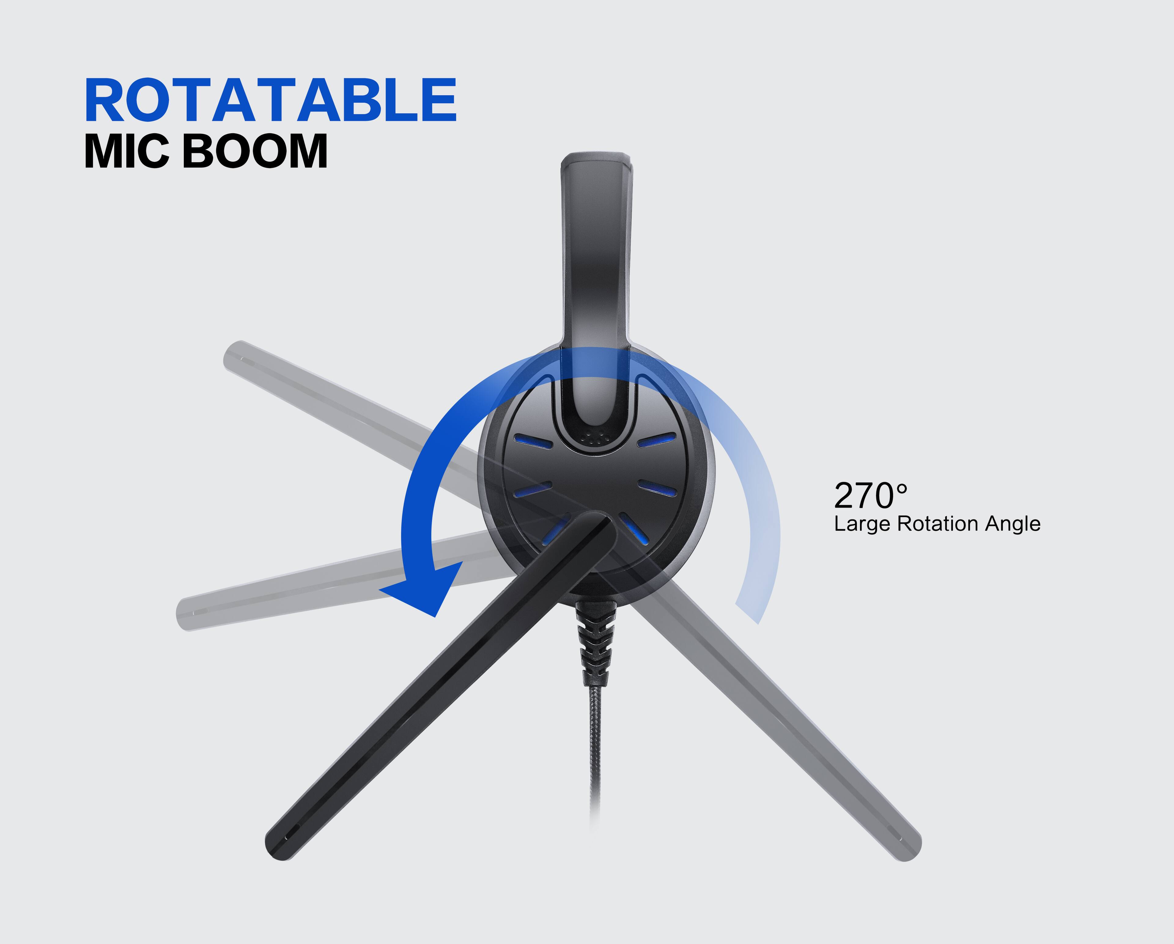 ROTATABLE MIC BOOM 270° Large Rotation Angle