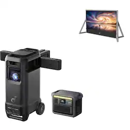soundcore Nebula X1 Pro Triple Laser 4K Projector with 200-Inch Silent Inflatable Theater Screen