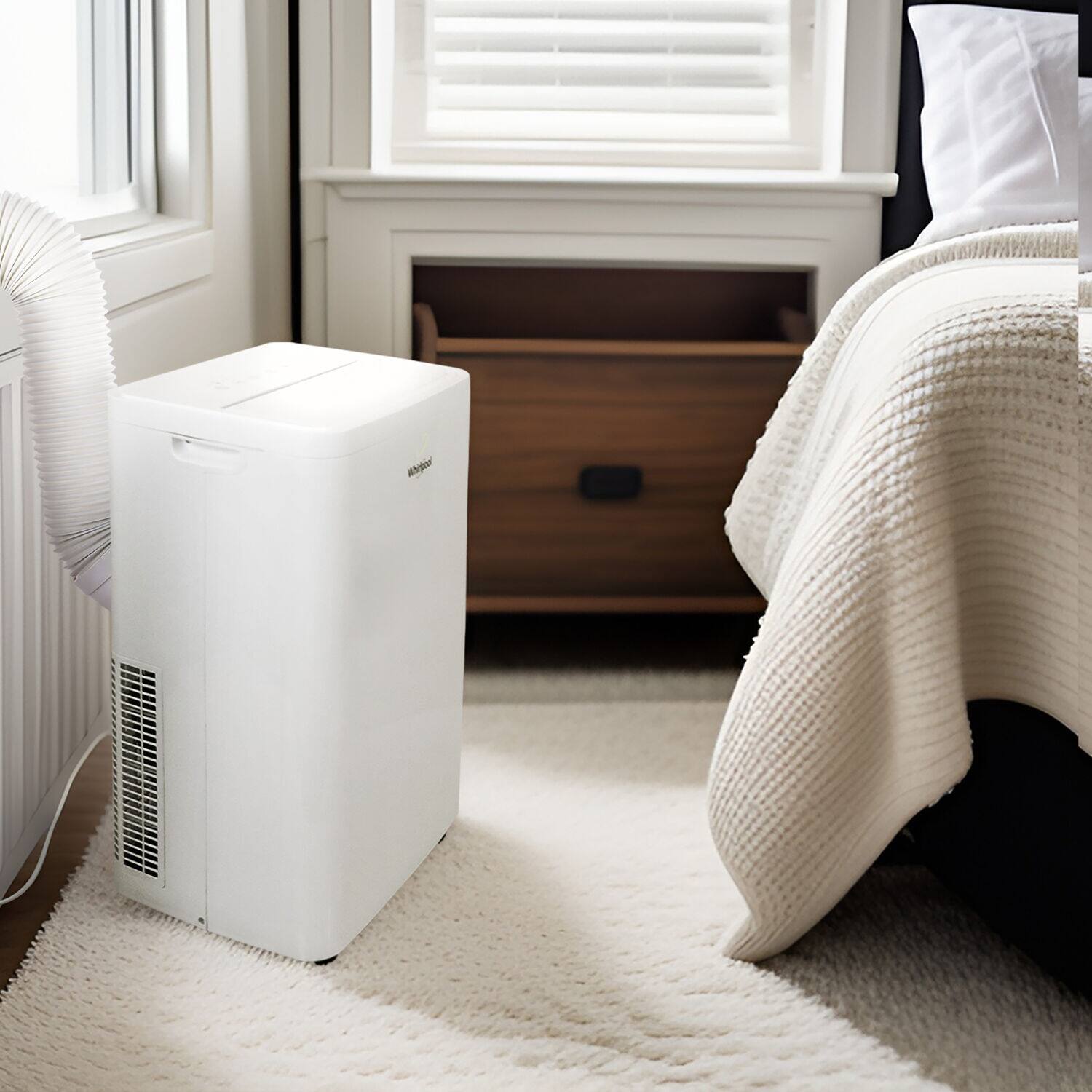 Alt View 16. Whirlpool - 12,000 BTU ASHRAE (8,300 BTU SACC) Portable Air Conditioner - white.