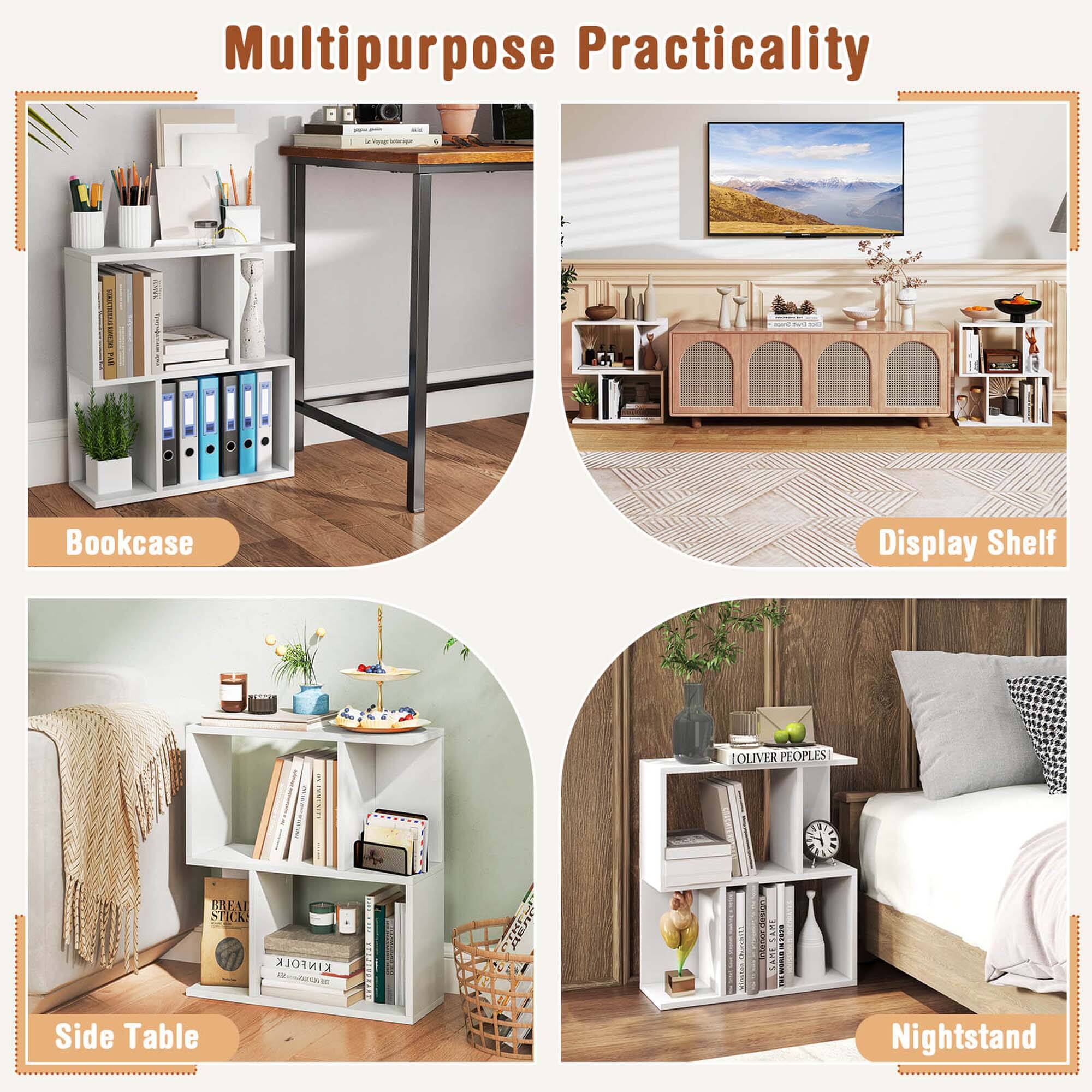 Multipurpose Practicality - iBookcase Display Shelf, Side Table, Nightstand