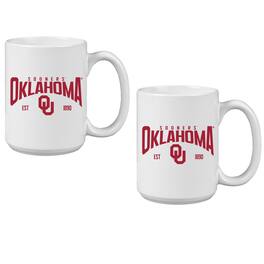 Indigo Falls - Oklahoma Sooners 15oz. Established Ceramic Mug Two-Set - Multicolor
