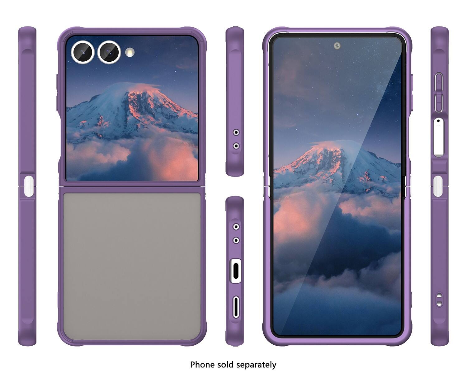 The text on the image is: "Phone sold separately."