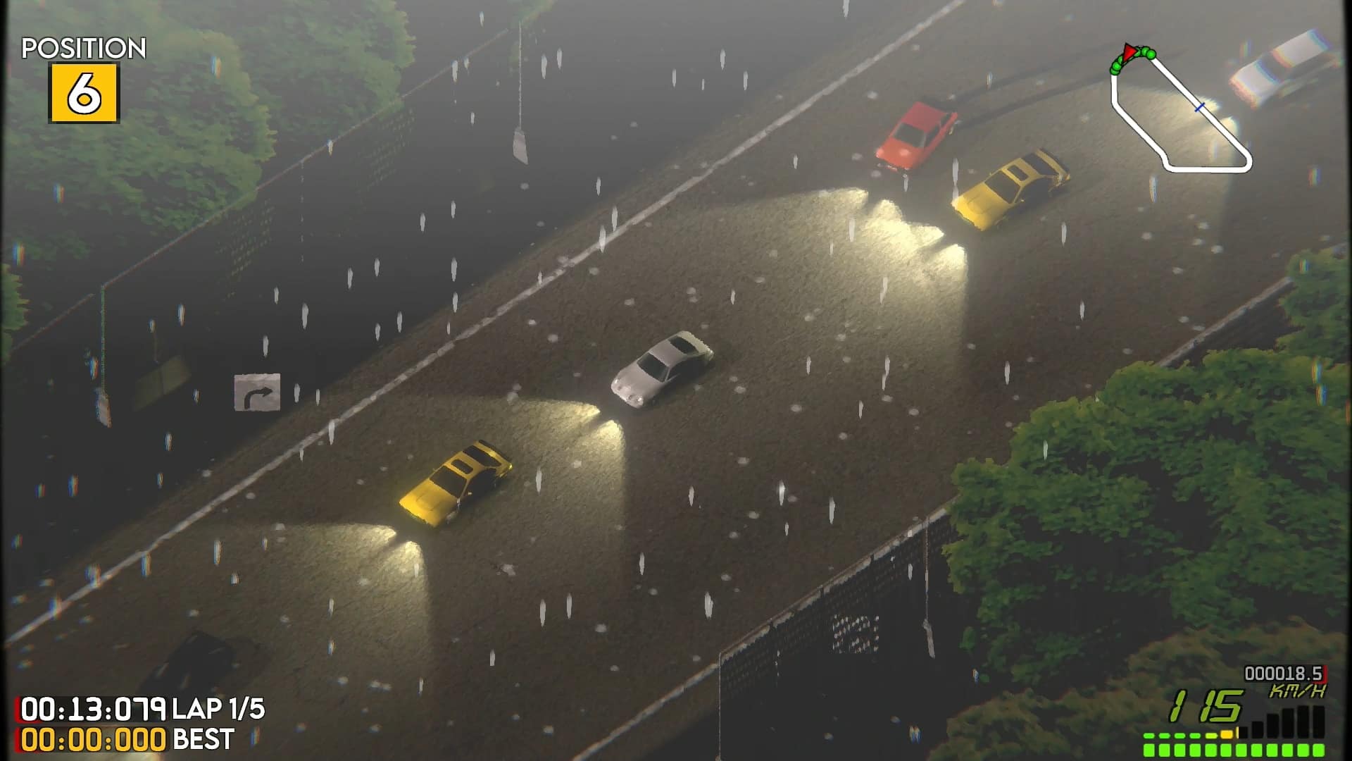 Position 6, Lap 1/5, Best Lap: 00:00:000, 18.5 KA/I 115.