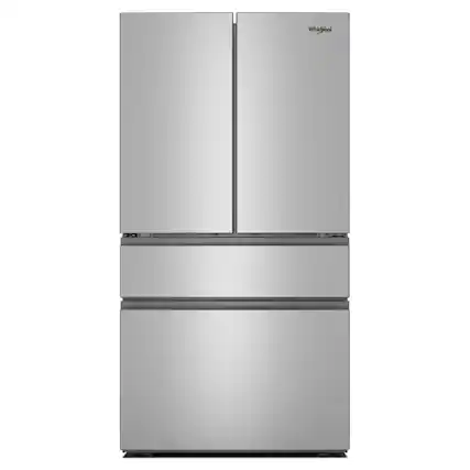 Front. Whirlpool - 30 Cu. Ft. French Door Refrigerator with Flexible Temperature Drawer - Fingerprint-Resistant Stainless Finish.