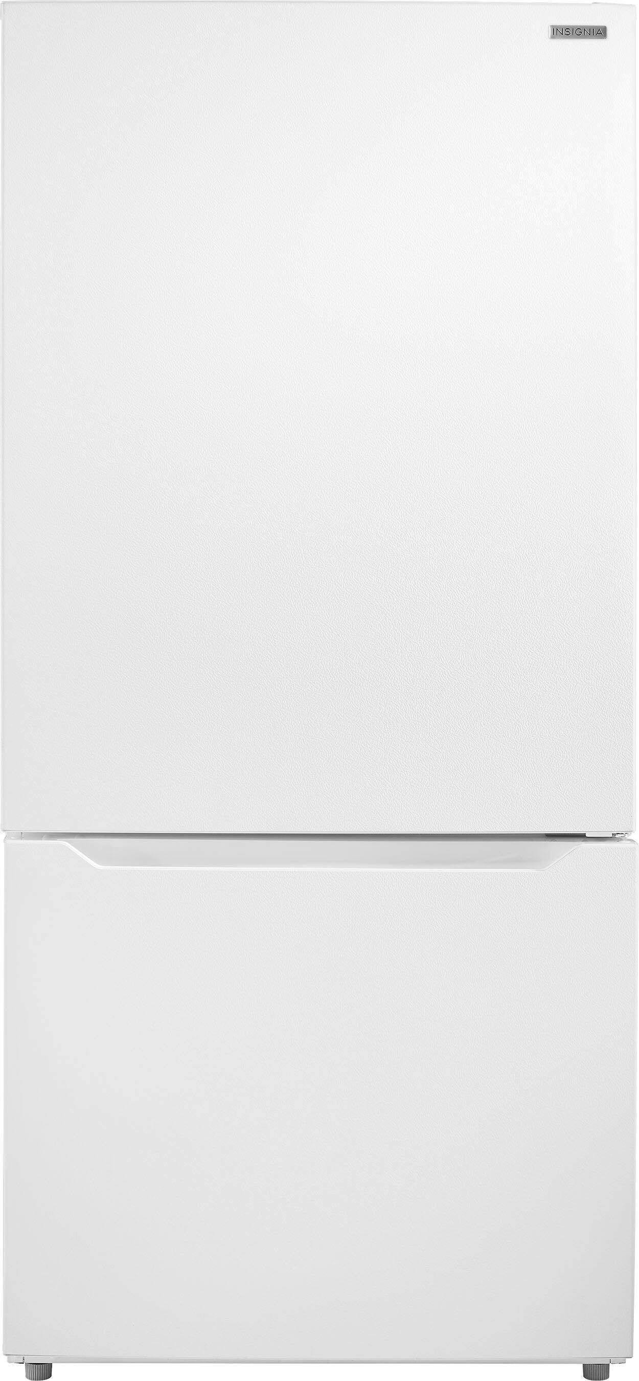 Front. Insignia™ - 18.6 Cu. Ft. Bottom Freezer Refrigerator with ENERGY STAR Certification - White.