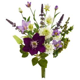 BreeBe - 16" Mixed Artificial Flower Bouquet (Set of 4) - Multi