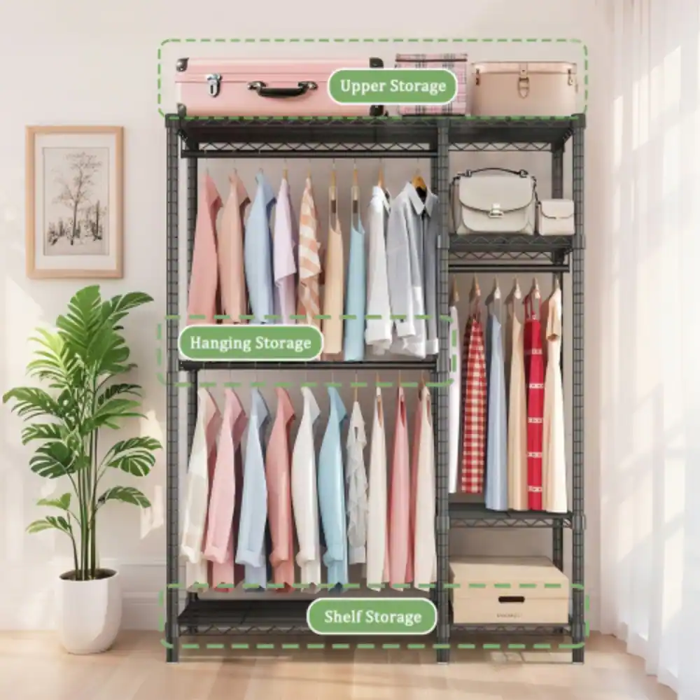 Upper Storage  
Hanging Storage  
Shelf Storage