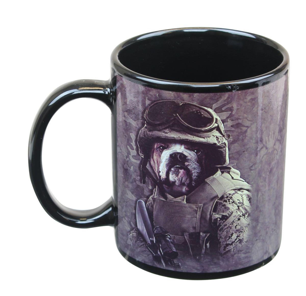 Alt View 1. Just Funky - Combat Sam 11oz Coffee Mug - Grey.