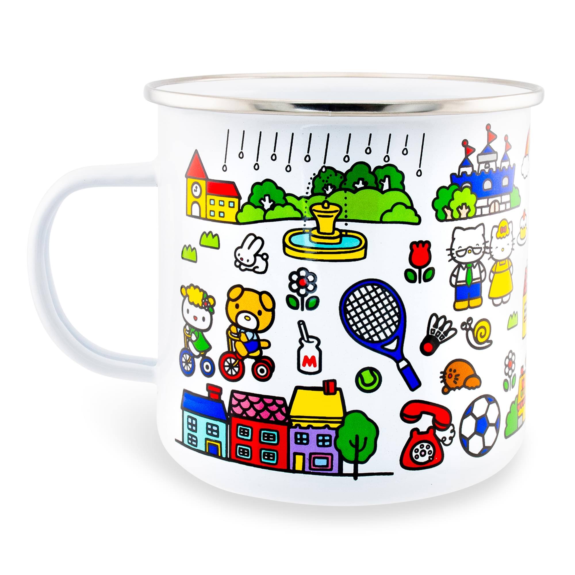 Alt View 10. Hello Kitty - Sanrio Hello Kitty Destination Town Enamel Camper Mug | Holds 21 Ounces - Red.