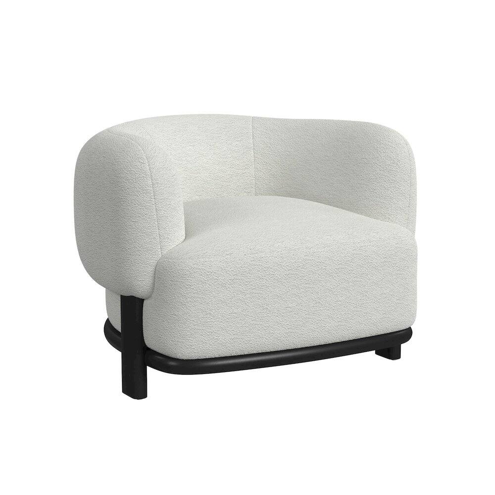 Left. Picket House Furnishings - Andalusia Chair in Penny White - Brushed Espresso.