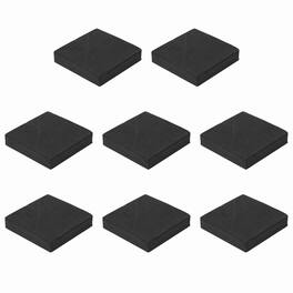 Unique Bargains - Single Sided Speaker Isolation Pads 70x70x15mm Square EVA Acoustic Foam Anti-Vibration Feet for Speaker Subwoofer, 8pcs - Black